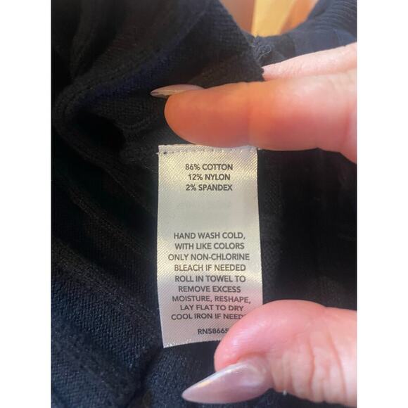 Open edit ribbed sweater button side midi dress black size small - Picture 10 of 10